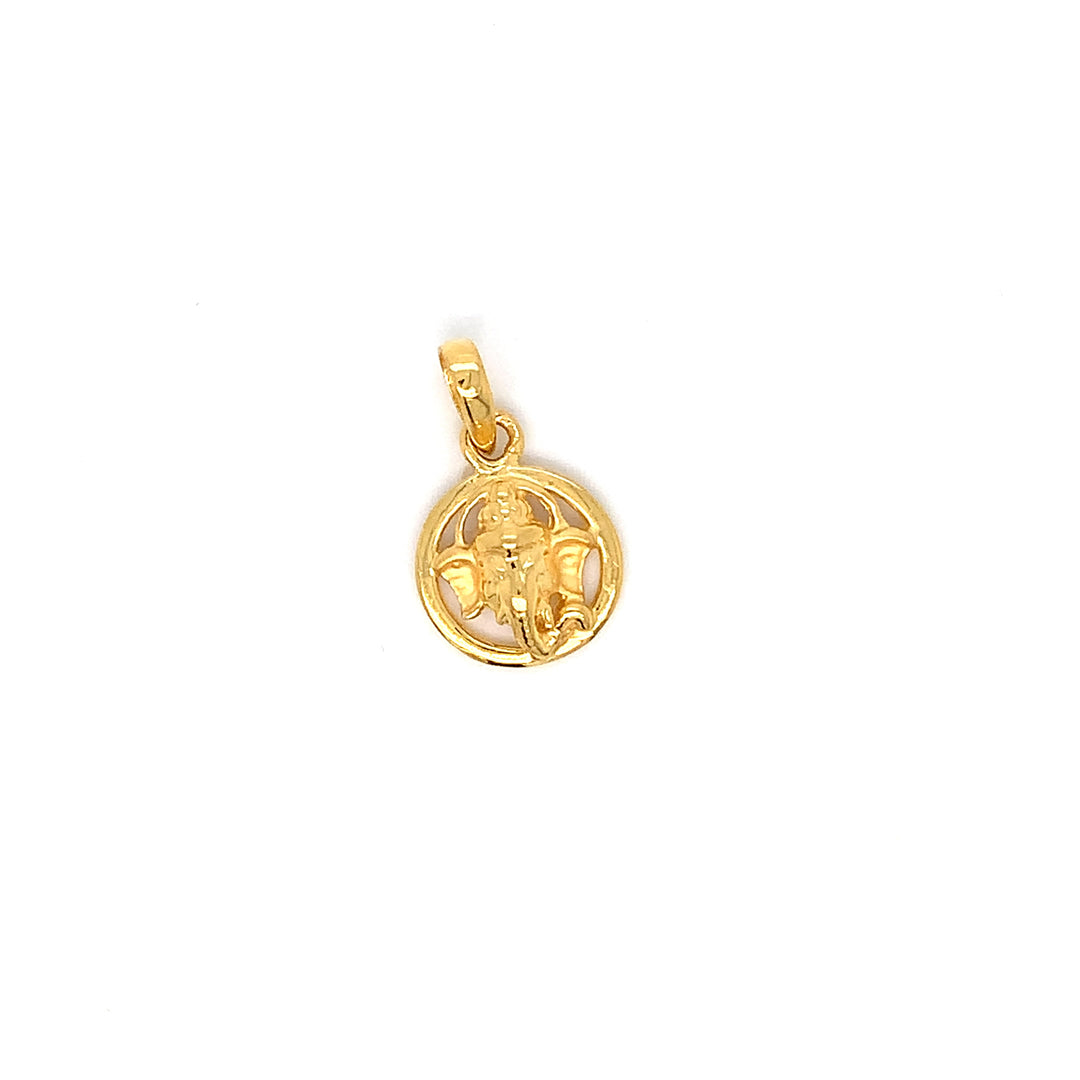22K YG Ganesh Pendant-1pc