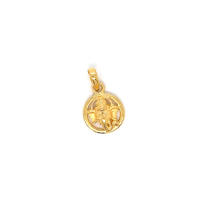 22K YG Ganesh Pendant-1pc