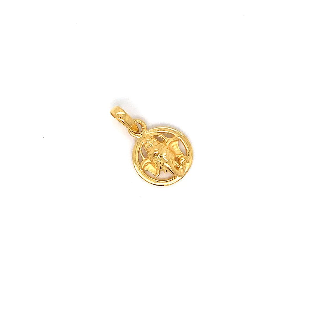 22K YG Ganesh Pendant-1pc