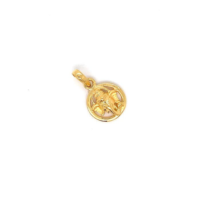 22K YG Ganesh Pendant-1pc