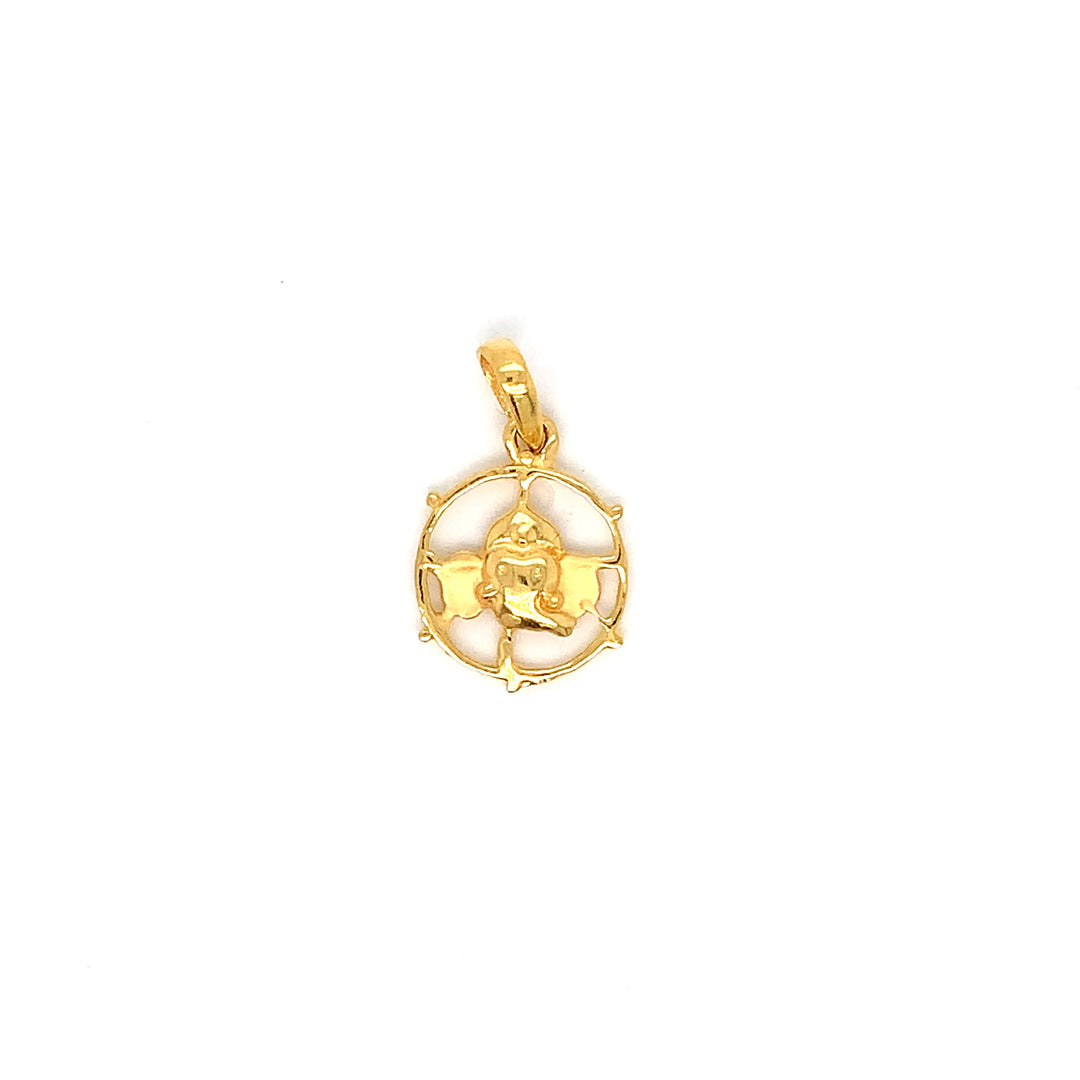 22K YG Ganesh Pendant-1pc