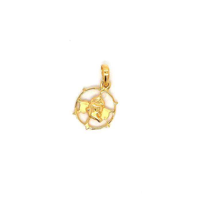 22K YG Ganesh Pendant-1pc