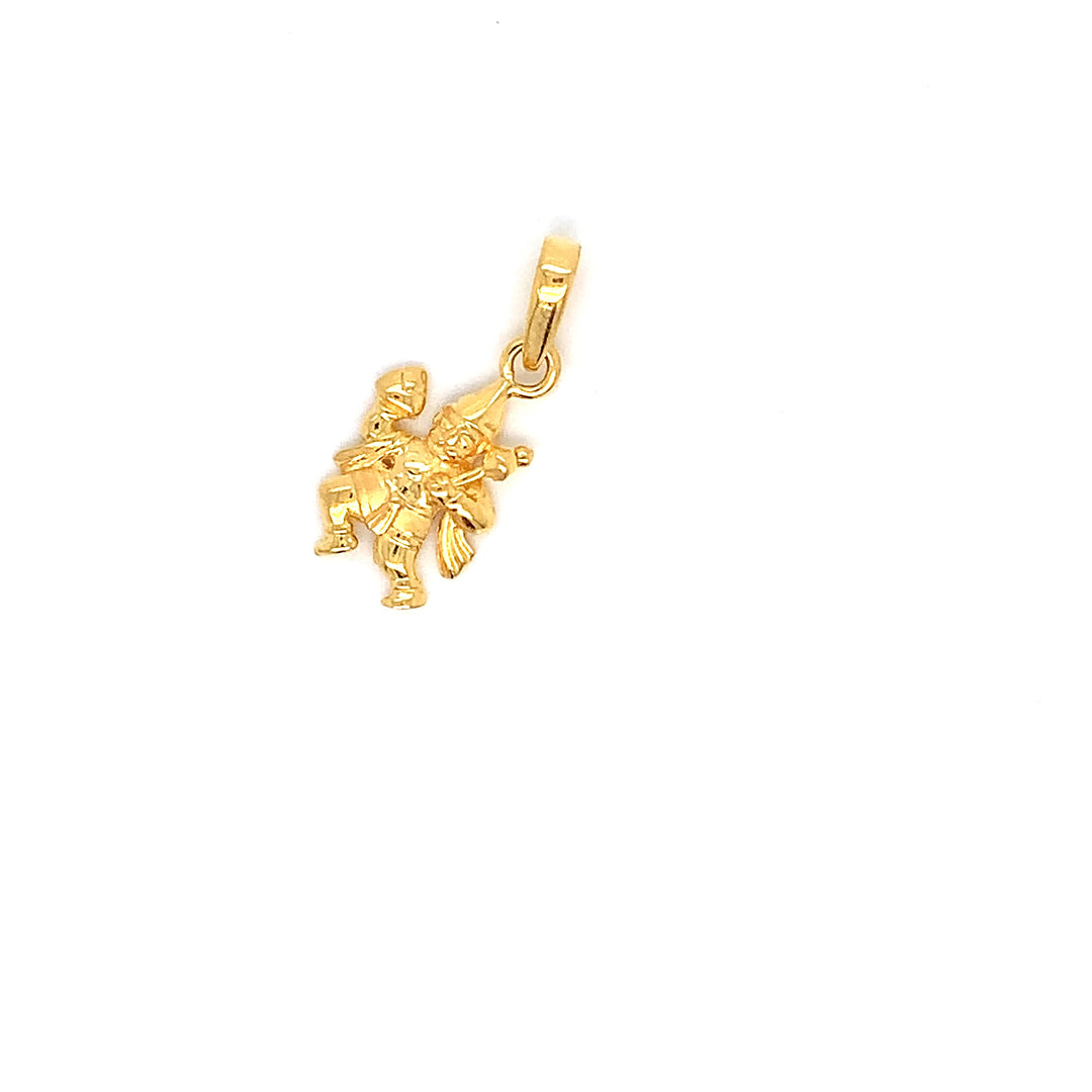 22K YG Hanuman Pendant-1pc