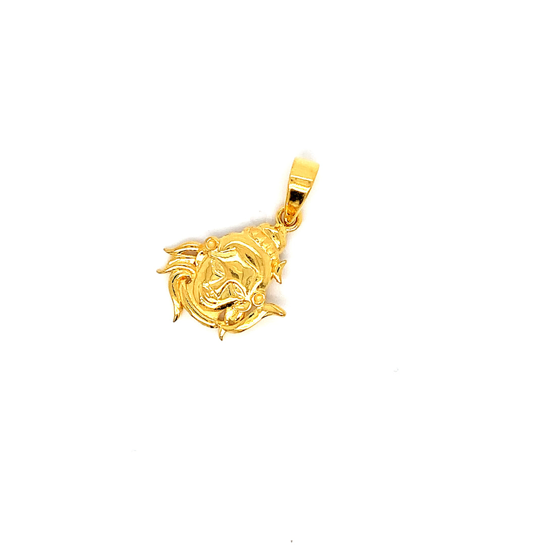 22K YG Shiva Pendant-1pc