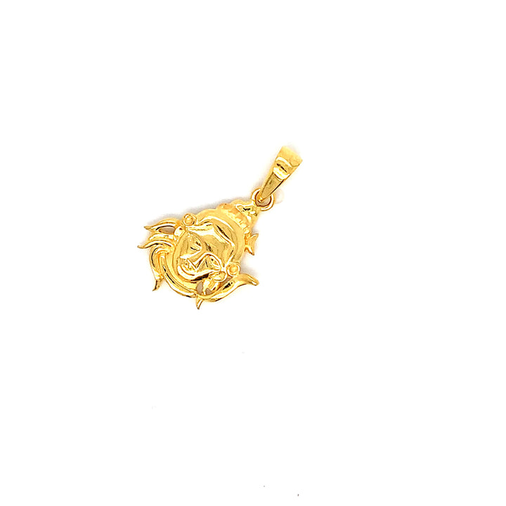 22K YG Shiva Pendant-1pc