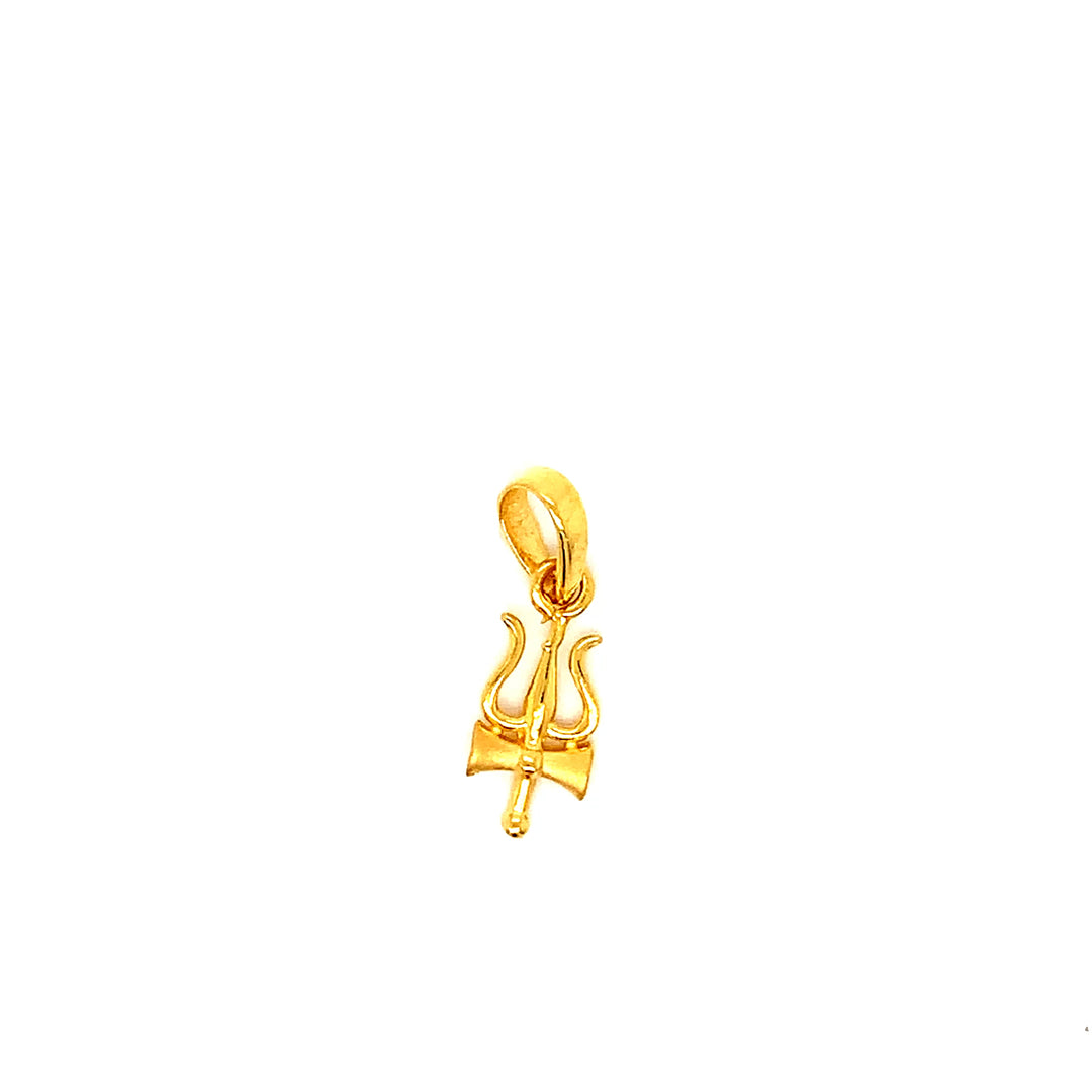 22K YG Trishul Pendant-1pc