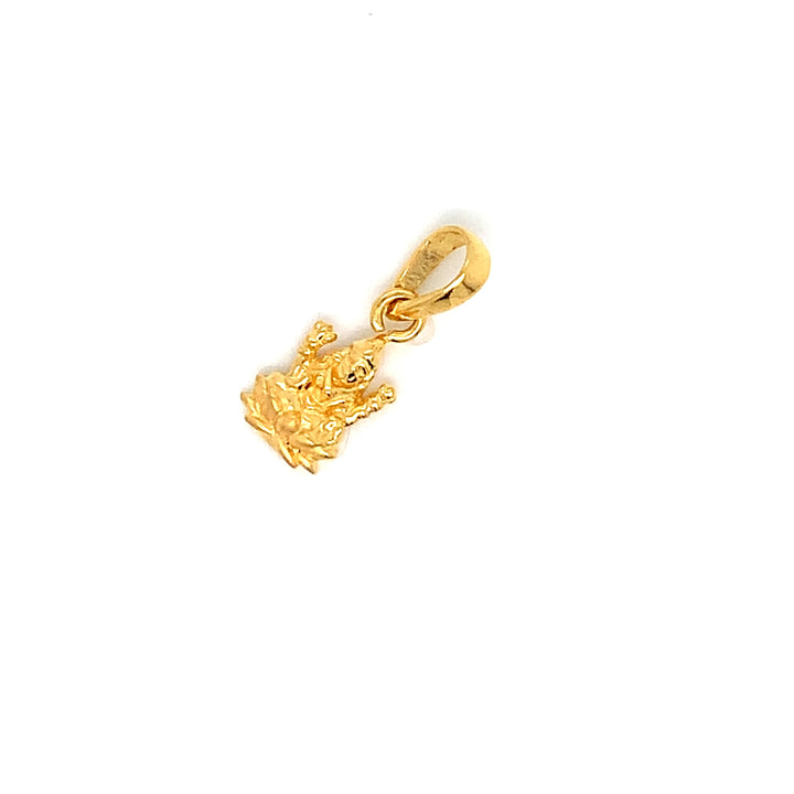 22K YG Laxmi Pendant-1pc