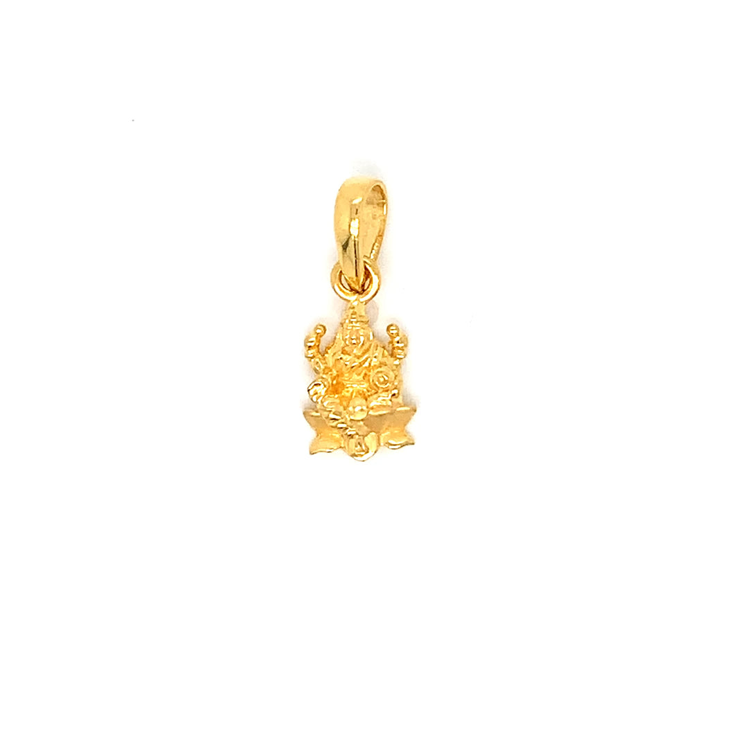 22K YG Laxmi Pendant-1pc