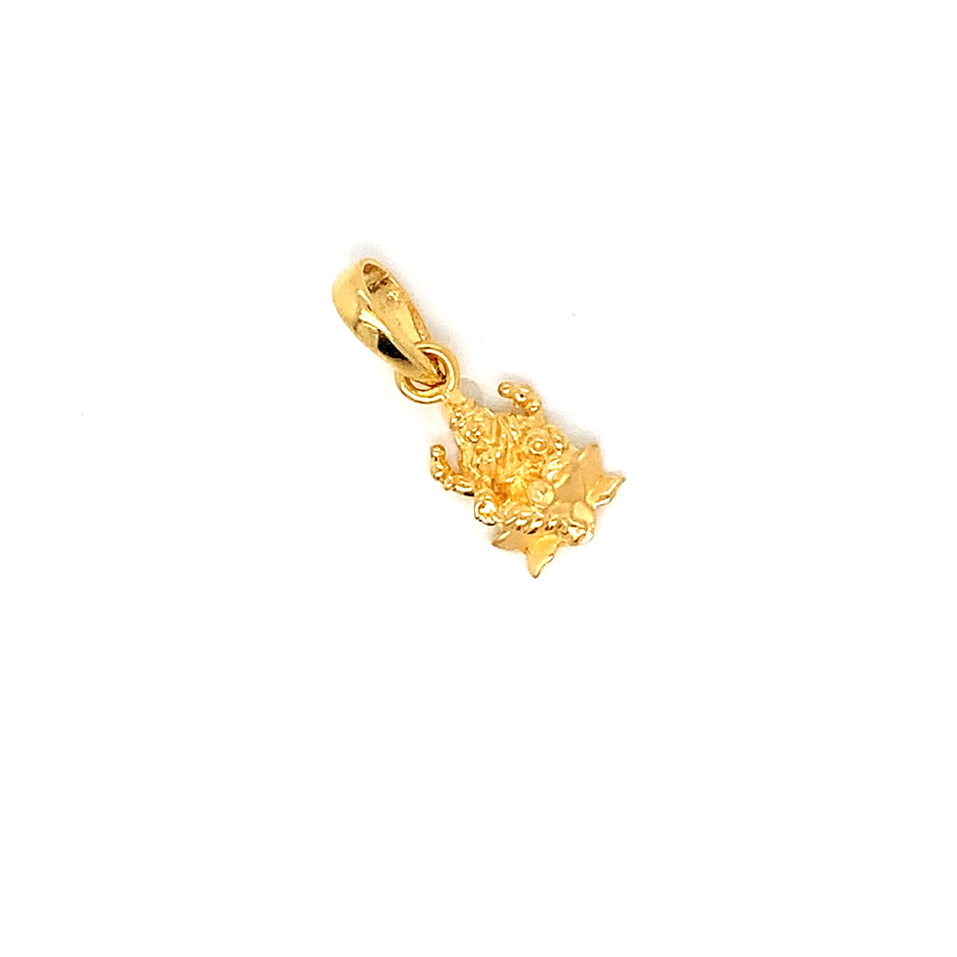 22K YG Laxmi Pendant-1pc