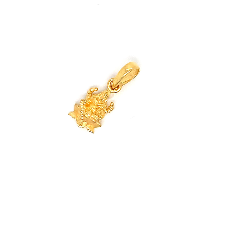 22K YG Laxmi Pendant-1pc