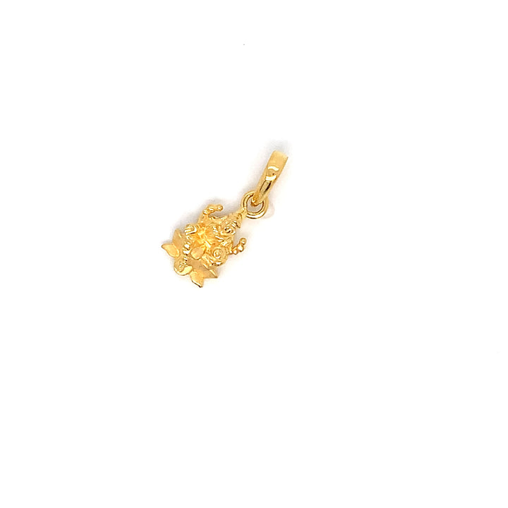 22K YG Laxmi Pendant-1pc