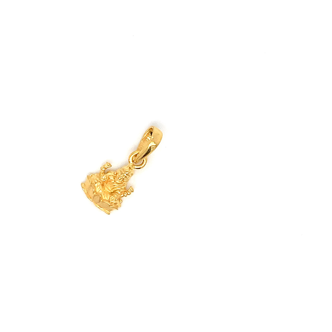 22K YG Laxmi Pendant-1pc