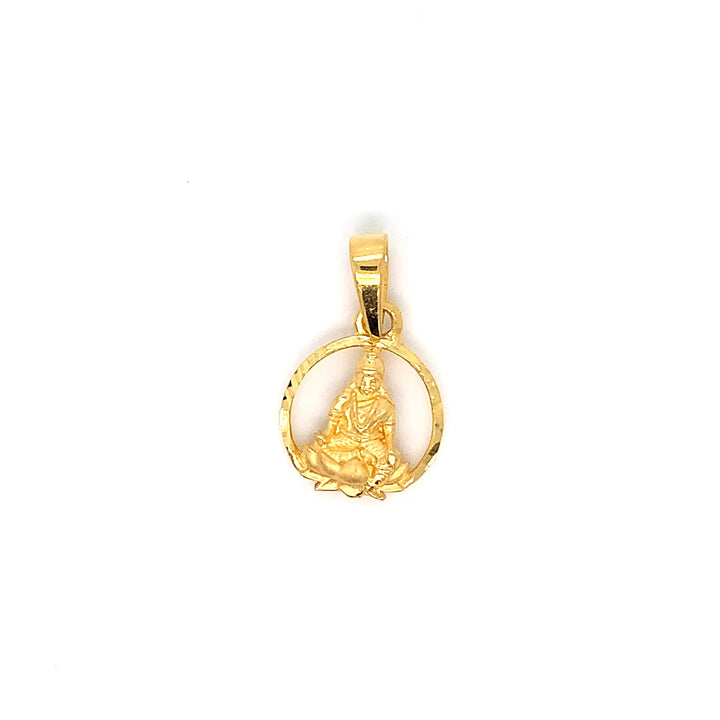 22K YG Laxmi Pendant-1pc