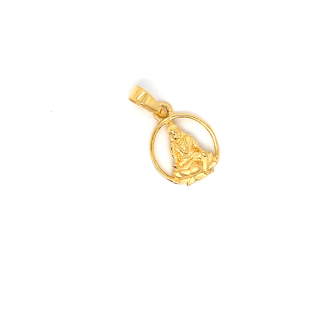 22K YG Laxmi Pendant-1pc