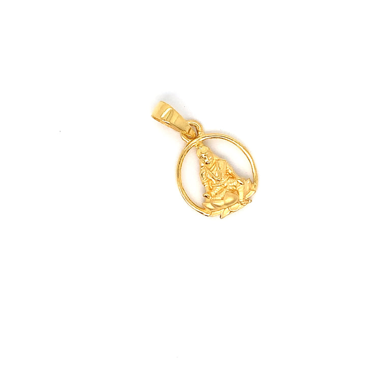 22K YG Laxmi Pendant-1pc