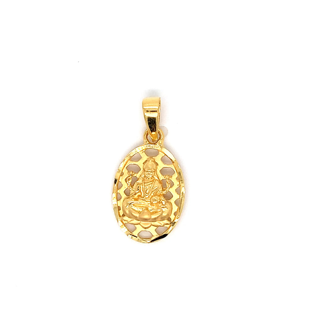 22K YG Laxmi Pendant-1pc