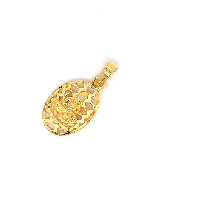 22K YG Laxmi Pendant-1pc