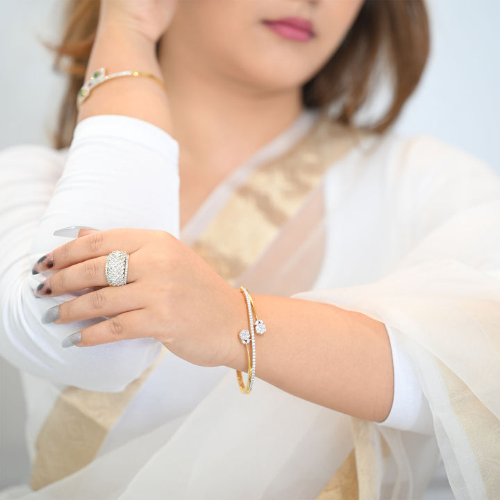 18K YG Bridal Diamond Ring-1pc