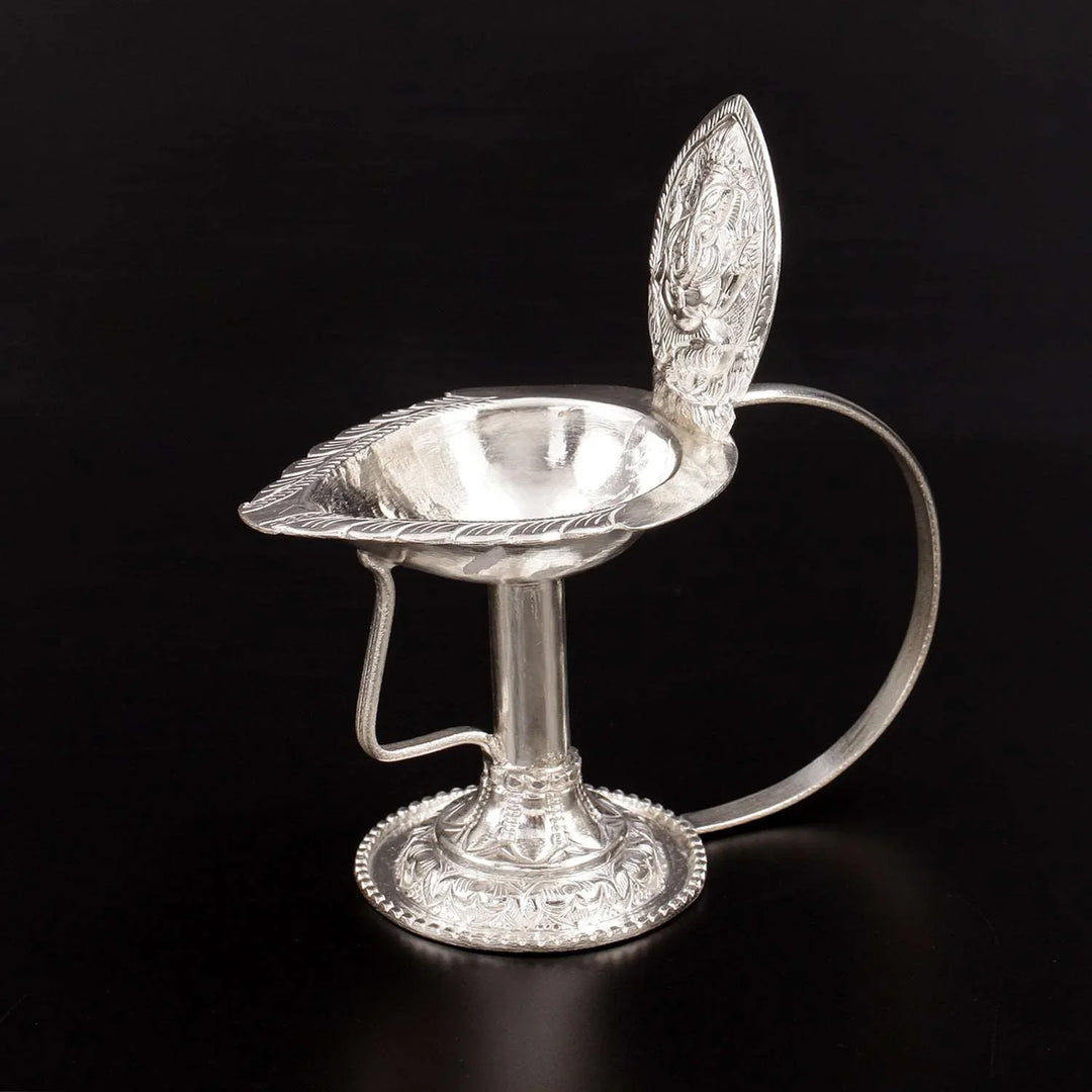 Carved Ganesh Silver Diyo 9-11Tola-1pc RB Diamond Jewellers