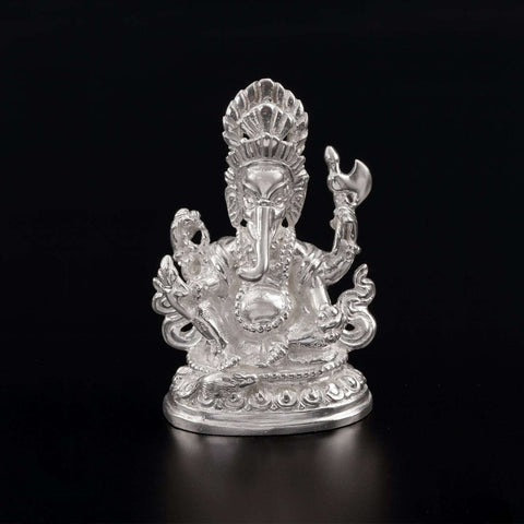 Carved Ganesh Silver Murti 9-11Tola-1pc RB Diamond Jewellers