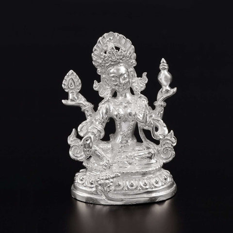 Carved Laxmi Silver Murti 9-11Tola-1pc RB Diamond Jewellers