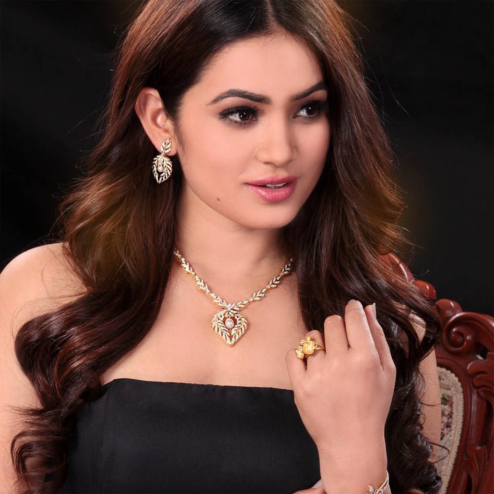9K YG Princess Diamond, FWP Necklace with 18K Chain-1pc