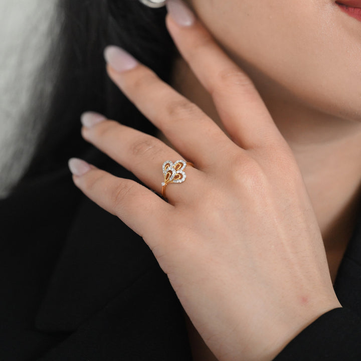 18K YG Fancy Diamond Ring-1pc