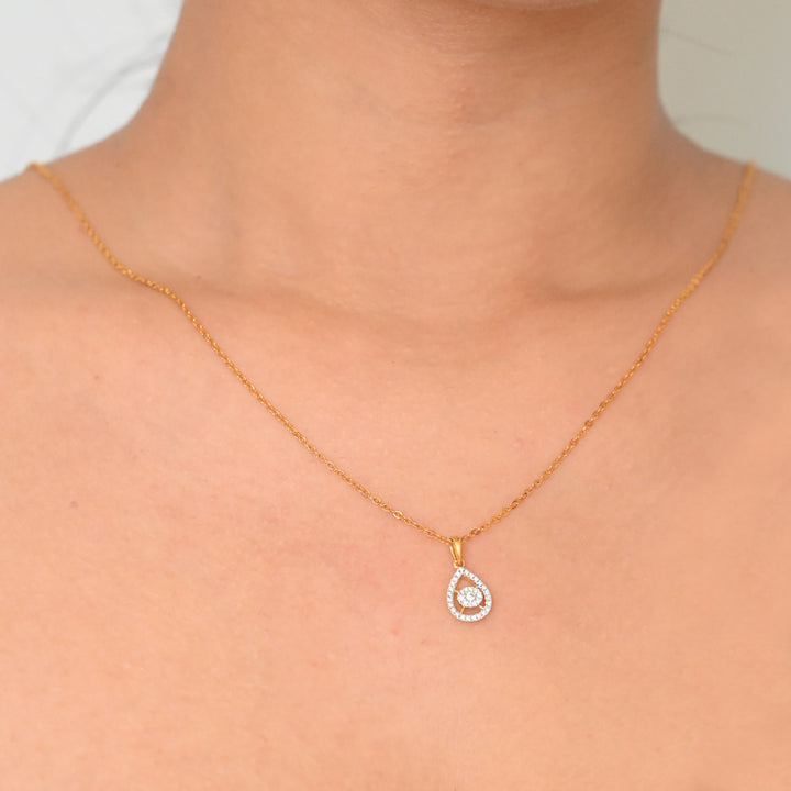 18K YG Drop Pendant- 1pc