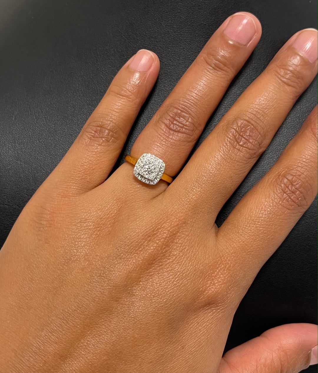 18K YG Cluster Diamond Ring- 1pc