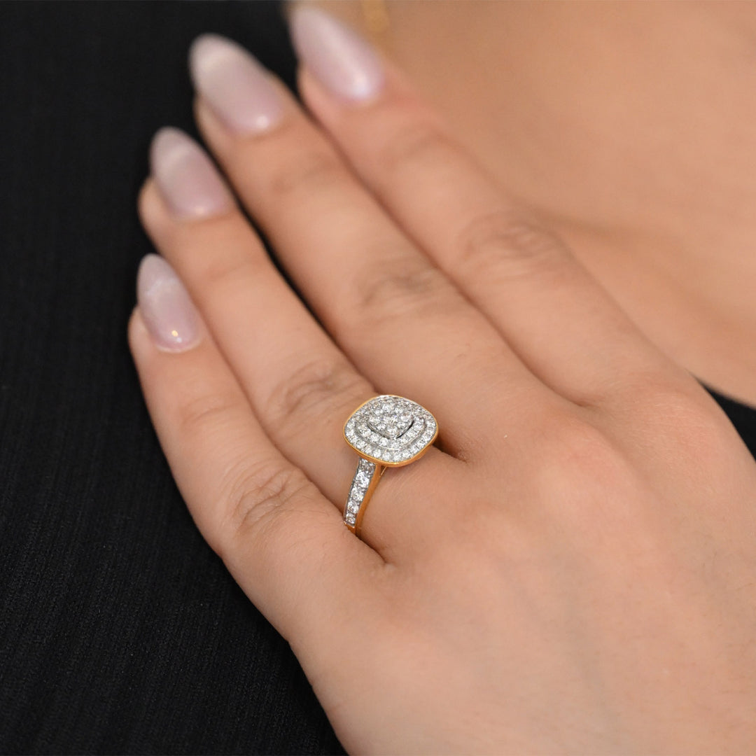 Diamond Sing R 18K YG Bridal Diamond Ring- 1pc – RB Diamond Jewellers