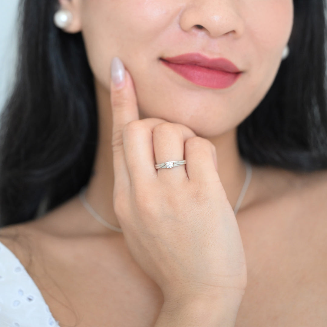 18K WG Solitaire Diamond Ring- 1pc