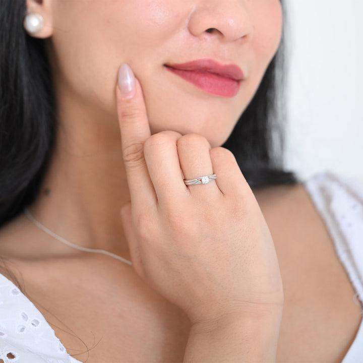 18K WG Solitaire Diamond Ring- 1pc