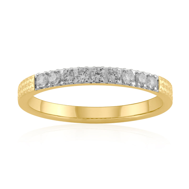 18K YG Band Diamond Ring-1pc