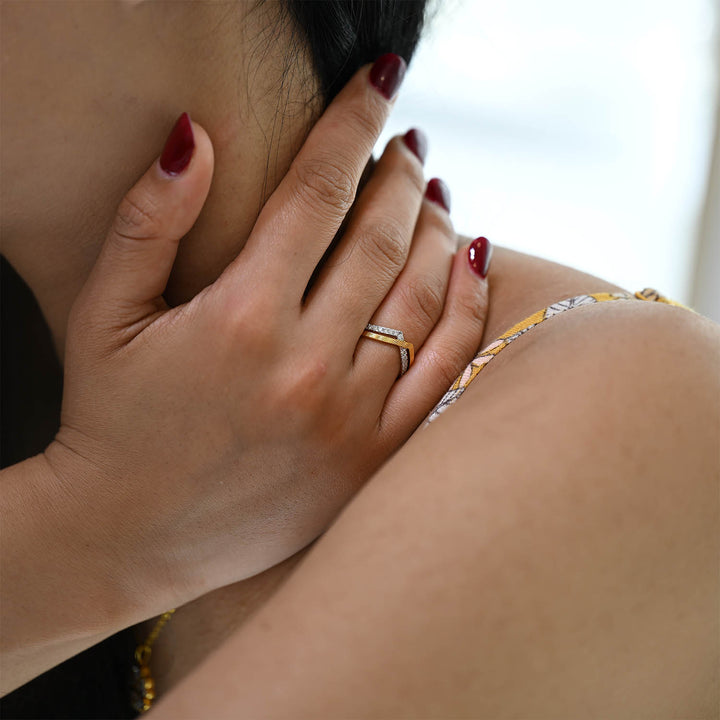 18K YG Cluster Diamond Ring- 1pc