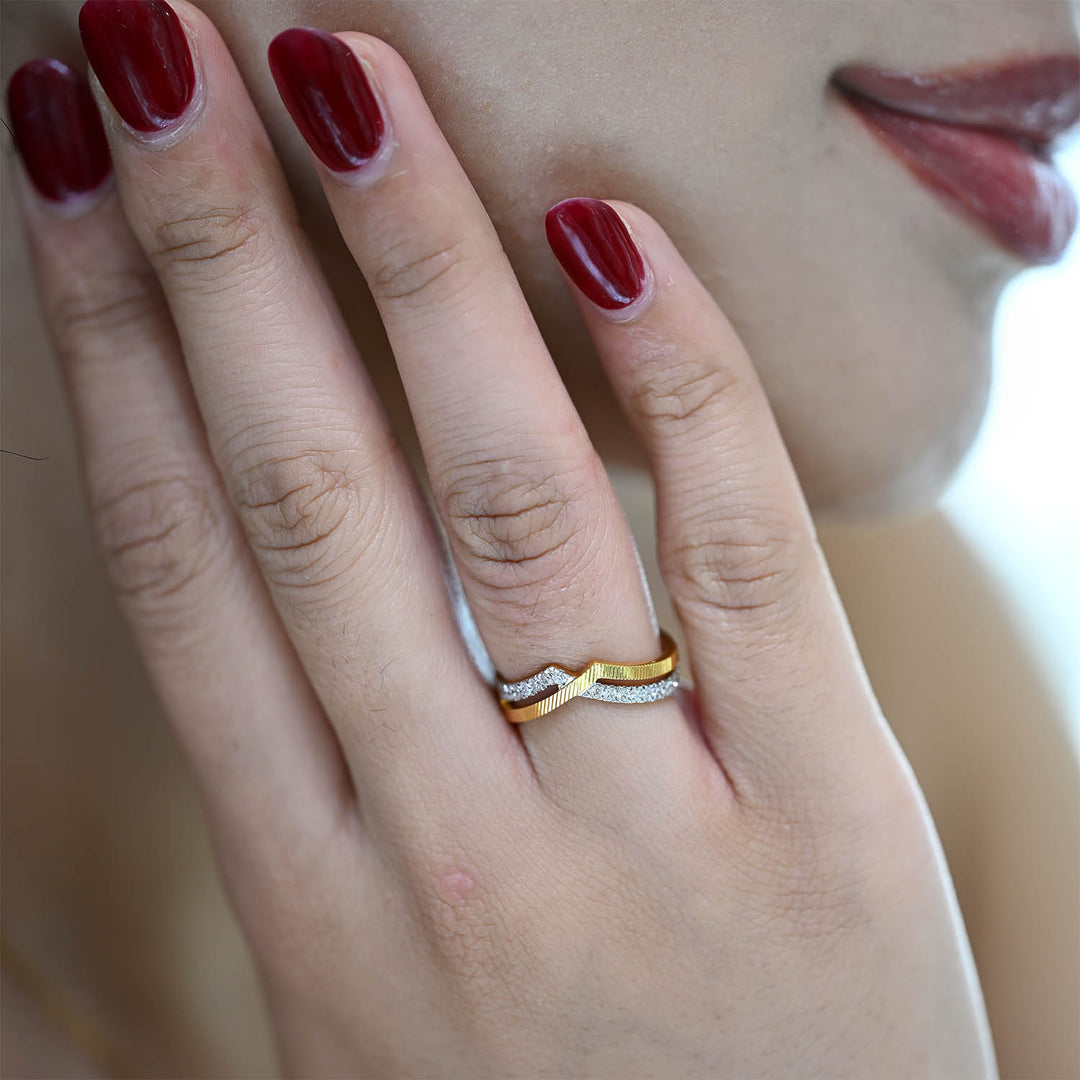 18K YG Cluster Diamond Ring- 1pc