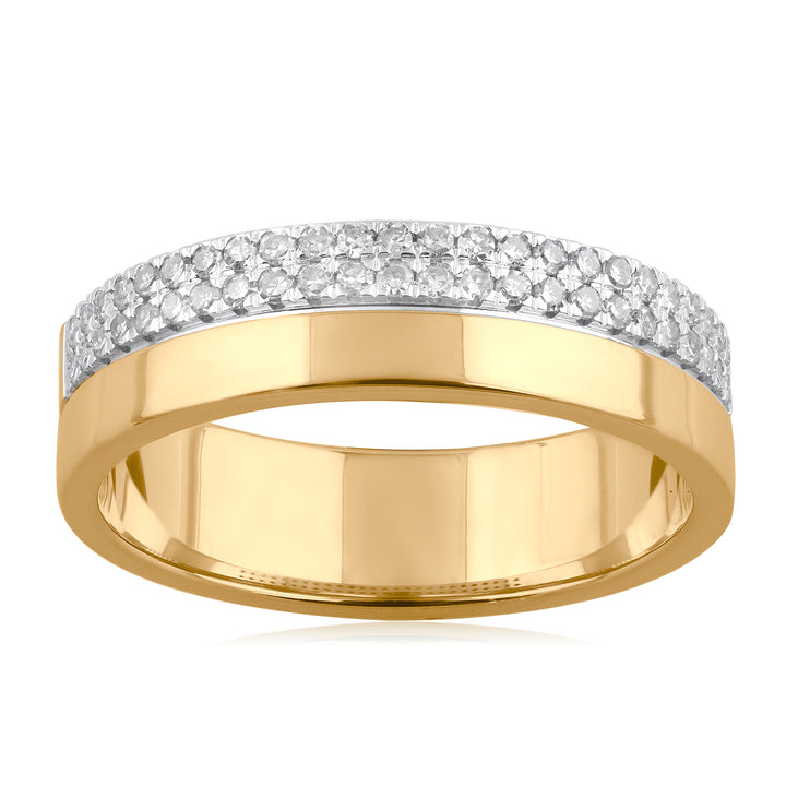18K YG Band Diamond Ring-1pc