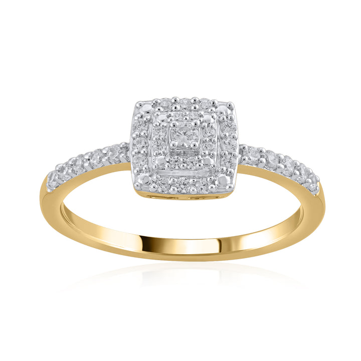 18K YG Cluster Diamond Ring- 1pc
