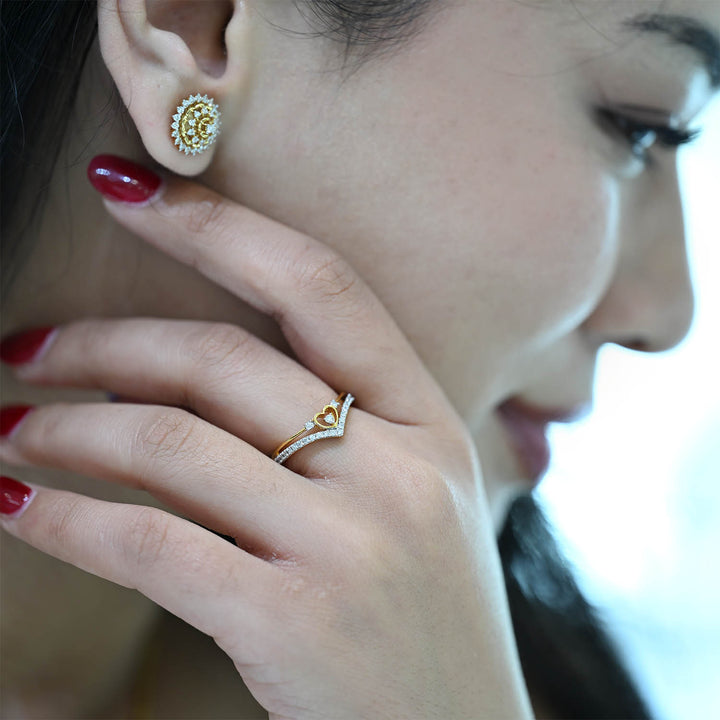 18K YG Cluster Diamond Ring- 1pc