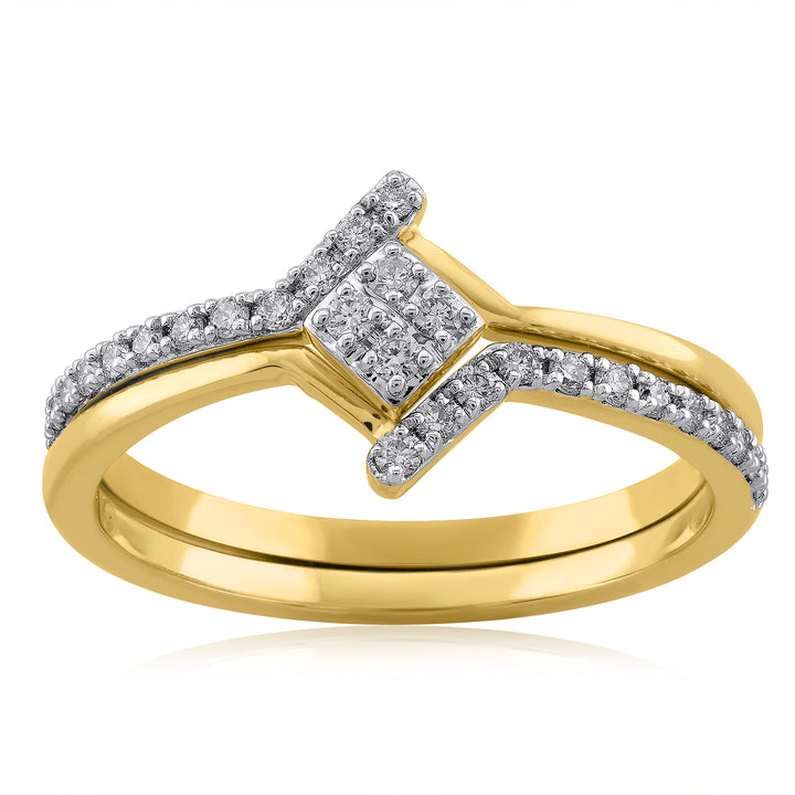 18K YG Fancy Diamond Ring-1pc