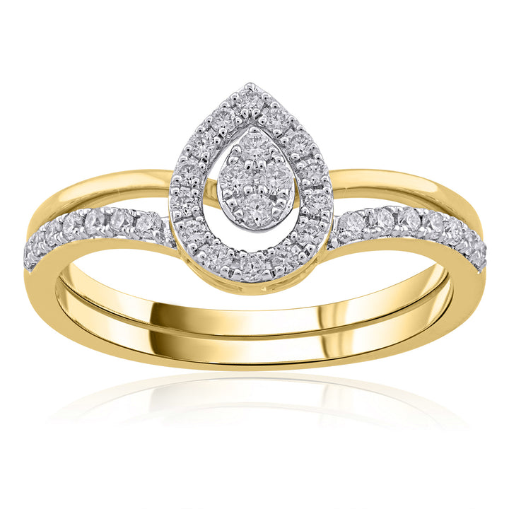 18K YG Fancy Diamond Ring-1pc