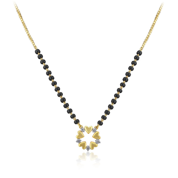 14K YG Fancy Diamond Mangalustra- 1pc