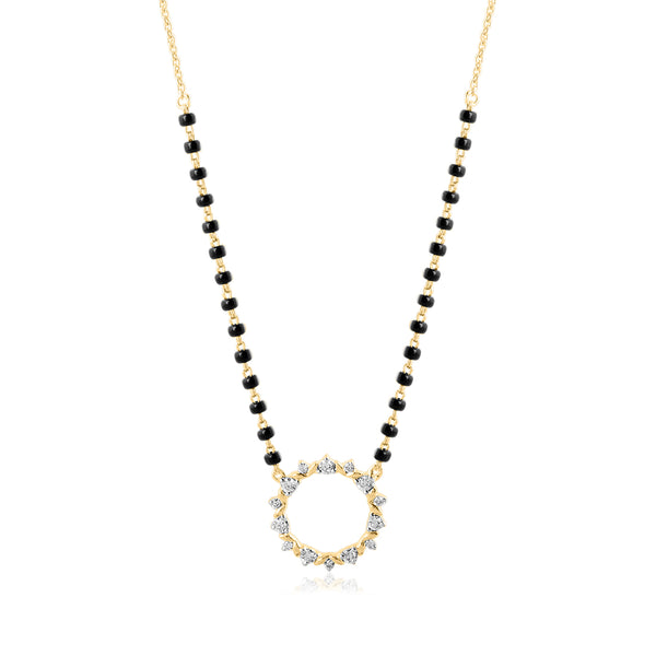 Circle Diamond Mangalsutra – 14K/18K Gold
