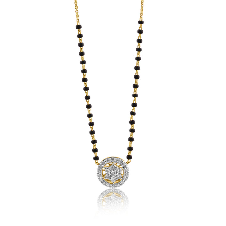 14K YG Fancy Diamond Mangalsutra-1pc