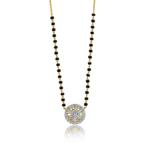 14K YG Fancy Diamond Mangalsutra-1pc
