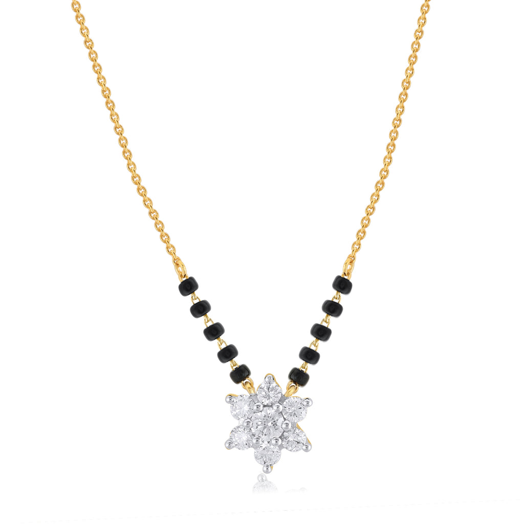 A appealing Collection of diamond Mangalsutra with Precious Gems and Jewels in Gold and Diamonds at RB diamond jewellers.