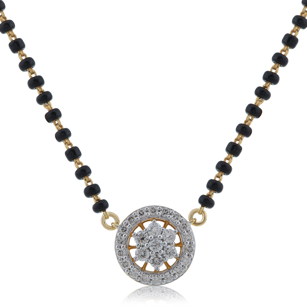 A appealing Collection of diamond Mangalsutra with Precious Gems and Jewels in Gold and Diamonds at RB diamond jewellers.