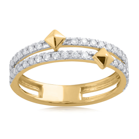18K YG Band Diamond Ring-1pc