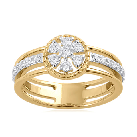 18K YG Fancy Diamond Ring-1pc
