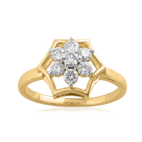 18K YG Star Diamond Ring-1pc