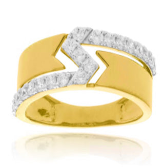 18K YG Fancy Diamond Ring-1pc